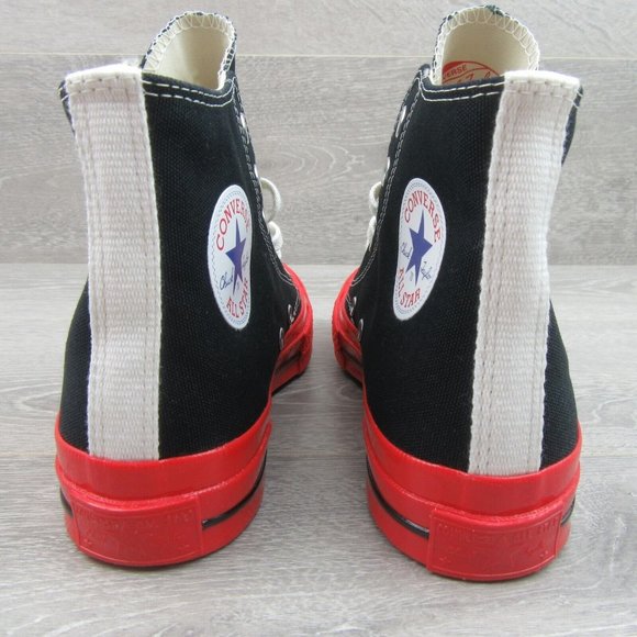 Converse x Chuck 70 HI Comme des Garcons CDG PLAY Sneakers Mens 5 / Womens 7 NEW - Picture 8 of 14